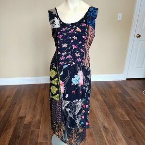 Vintage Patchwork Boho Maxi Dress size M/L